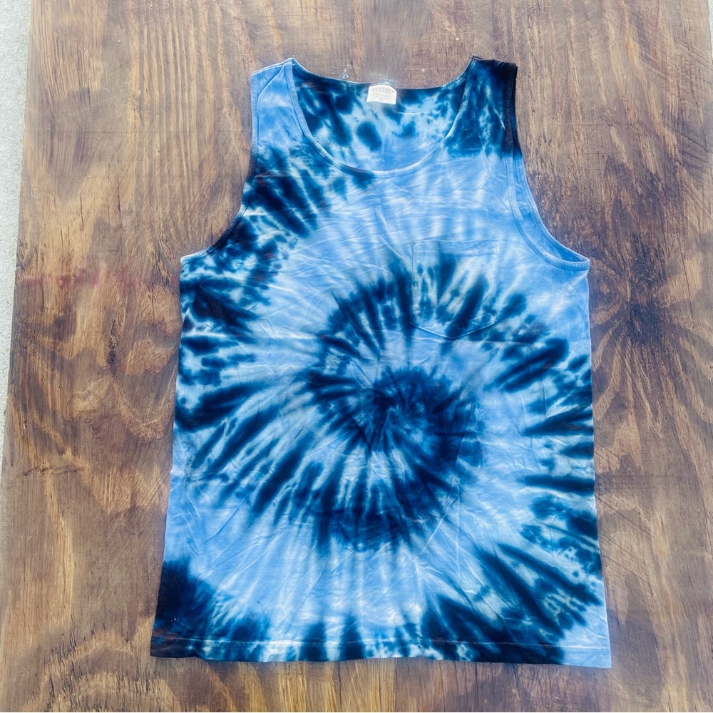 Blue Tie-Dye Tank Top